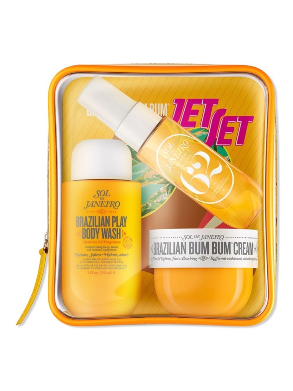Sol de Janeiro Brazilian Bum Bum Jet Set Trio Gift Set Body Wash Cream Spray NWT